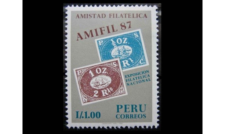 Перу 1987 г. "Национальная выставка марок AMIFIL`87, Лима"