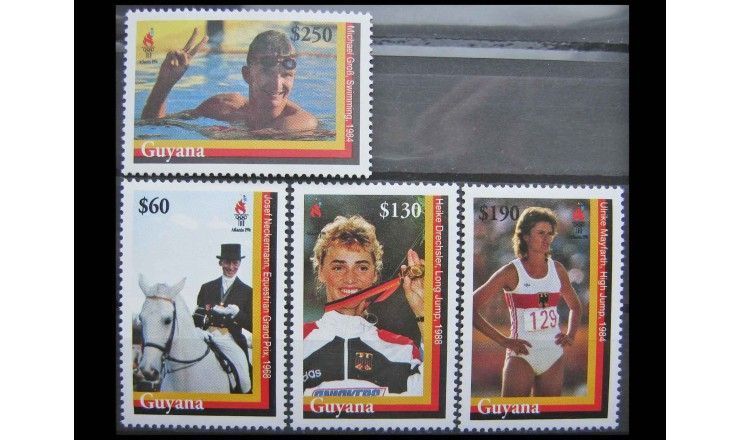 Гайана 1994 г. "Летние Олимпийские игры 1996, Атланта: Немецкие золотые медалисты"