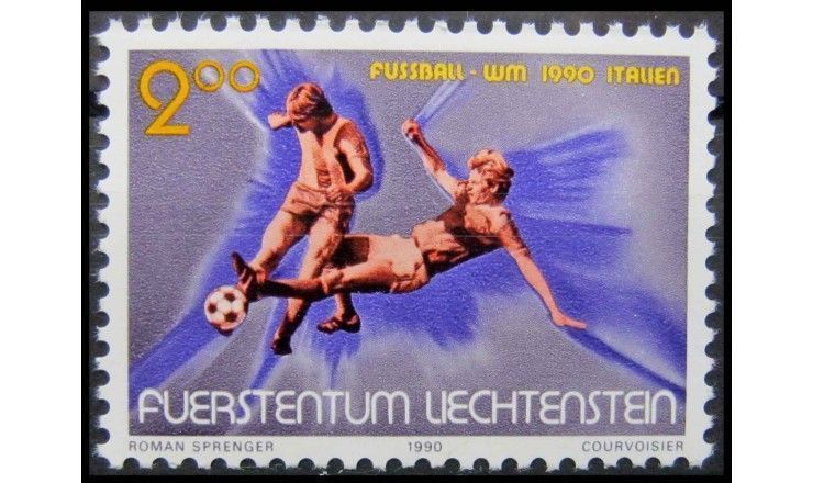 Лихтенштейн 1990 г. "Чемпионат мира по футболу, Италия"