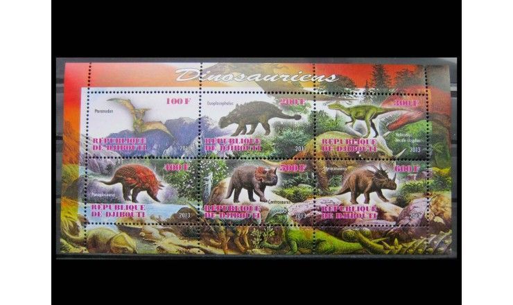 Джибути 2013 г. "Динозавры"