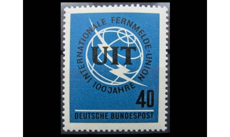 ФРГ 1965 г. "100-летие Международного Союза телекоммуникаций"