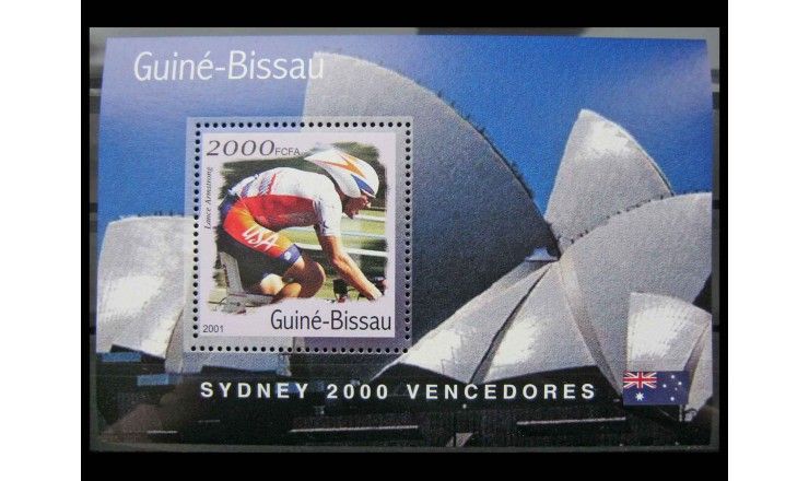 Гвинея-Бисау 2001 г. "Золотые медалисты Летних Олимпийских игр 2000, Велоспорт" 