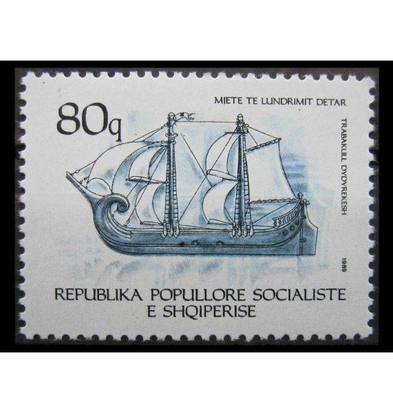 Албания 1989 г. "История судоходства" Албания 1989 г. "История судоходства"