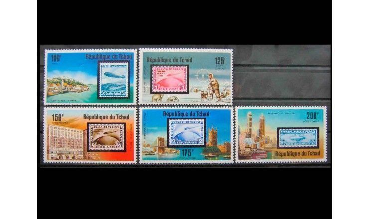 Чад 1977 г. "Дирижабль Цеппелин"
