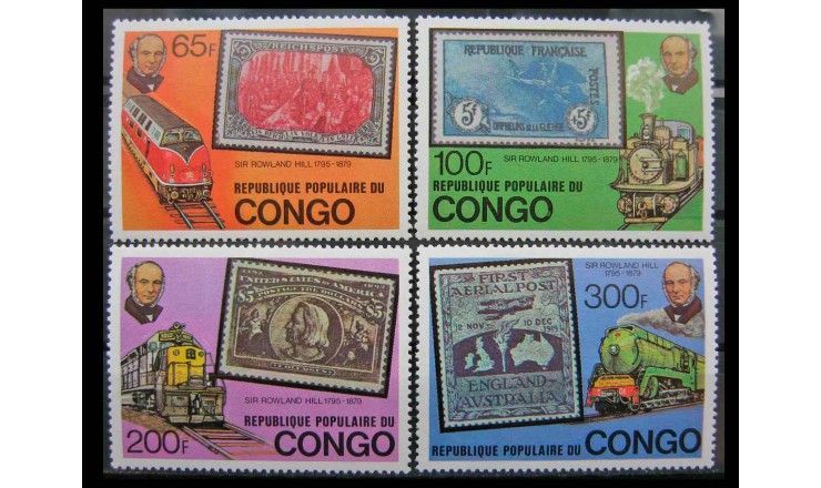 Народная Республика Конго 1979 г. "100 лет смерти Роуленда Хилла"