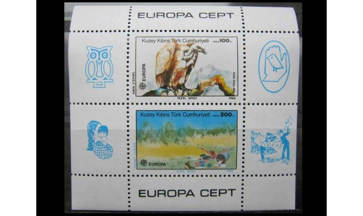 Турецкий Кипр 1986 г. "Европа: Природа и охрана окружающей среды"