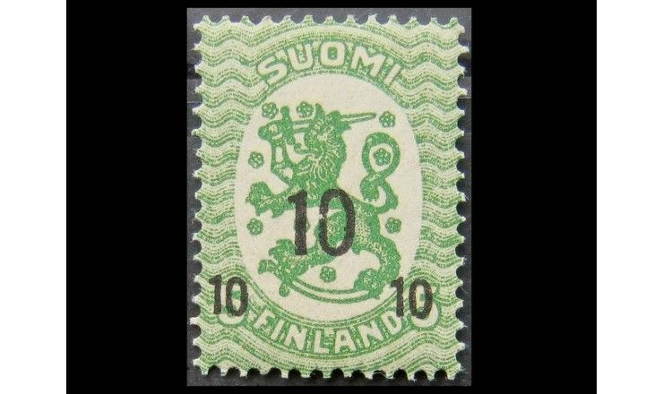 Финляндия 1919 г. "Герб" (надпечатка)