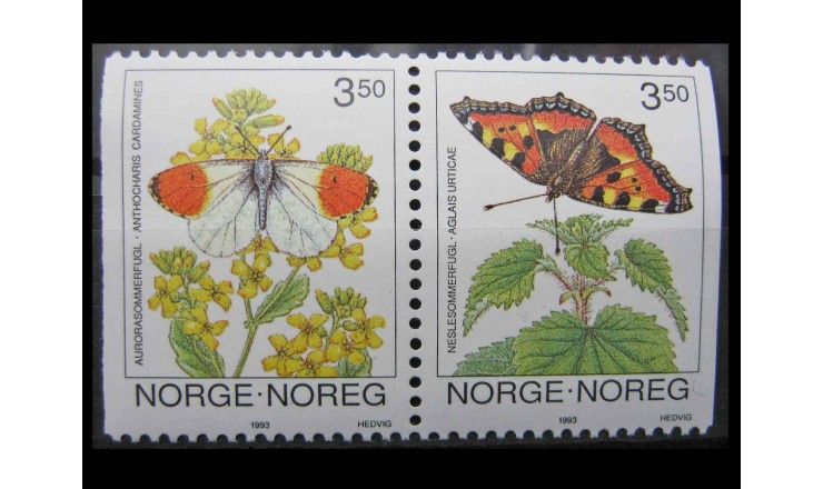 Норвегия 1993 г. "Бабочки"