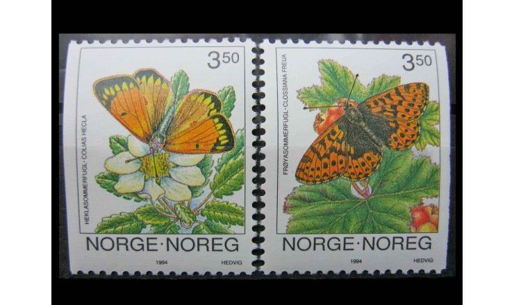 Норвегия 1994 г. "Бабочки"