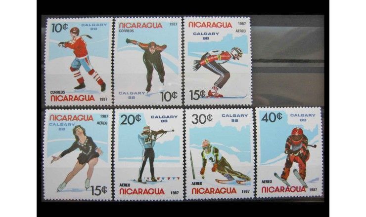 Никарагуа 1987 г. "Зимние Олимпийские игры 1988, Калгари"
