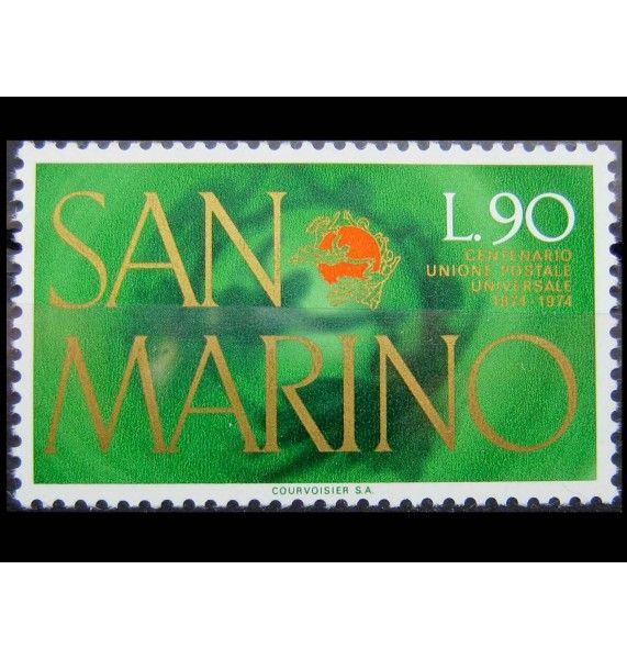 Сан-Марино 1974 г. "100-летие Всемирного почтового союза" 