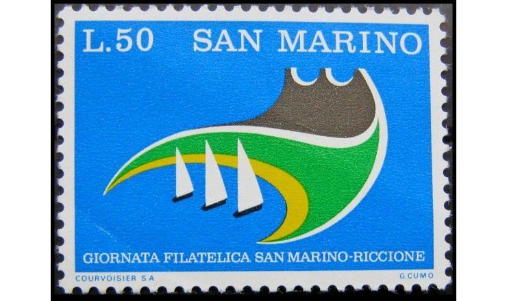 Сан-Марино 1974 г. "Филателистический день Сан-Марино - Риччоне"