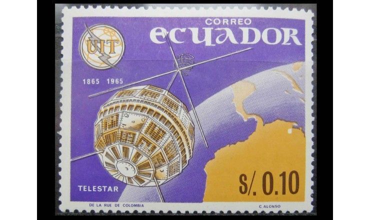 Эквадор 1966 г. "100 лет Международному союзу электросвязи (ITU)"