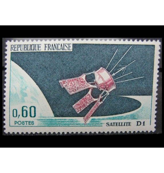 Франция 1966 г. "Запуск спутника «D 1»" 