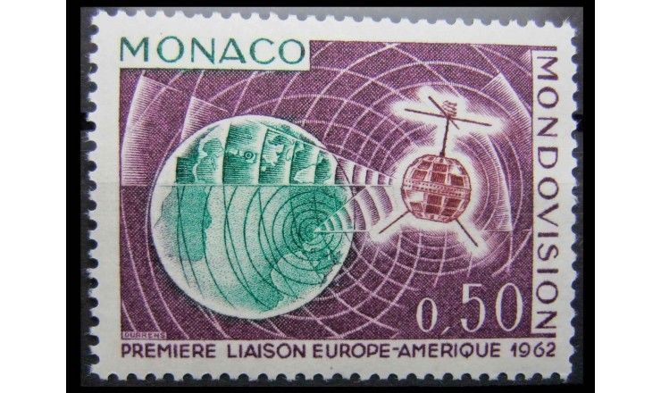 Монако 1963 г. "Первая прямая ТВ трансляция Америка - Европа спутником «Telstar»"