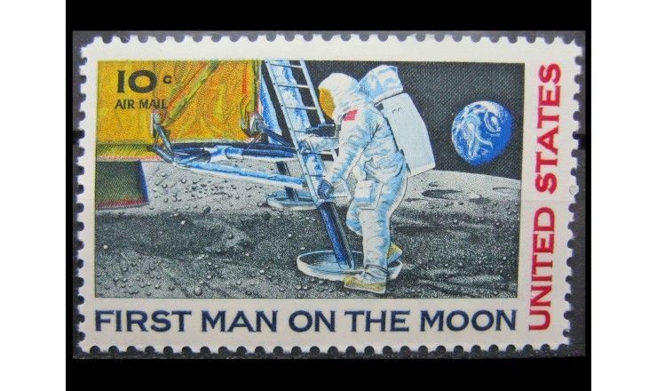 США 1969 г. "Первая пилотируемая посадка на Луну"