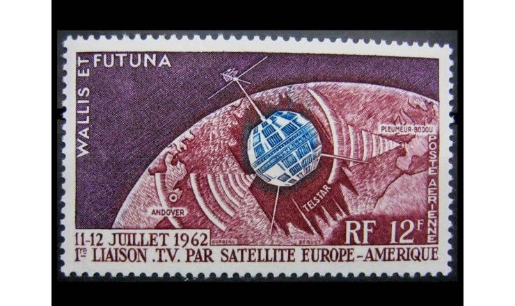 Уоллис и Футуна 1962 г. "Первая прямая ТВ трансляция Америка - Европа спутником «Telstar»"