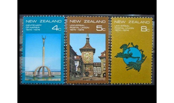 Новая Зеландия 1974 г. "100 лет городу Нейпир; 100 лет UPU"