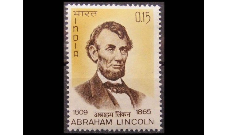 Индия 1965 г. "100-летие смерти Авраама Линкольна"