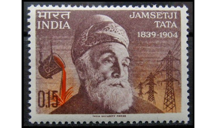 Индия 1965 г. "125-летие со дня рождения Джамшеджи Тата"