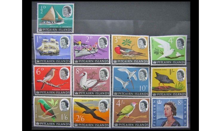 Острова Питкэрн 1964/1965 гг. "Судна и птицы"