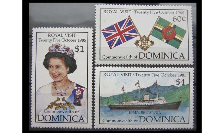 Доминика 1985 г. "Визит королевы Елизаветы II в страны Карибского бассейна"