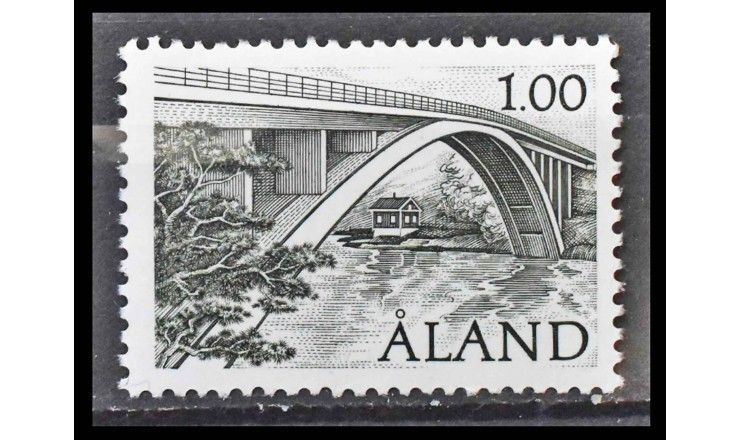 Аландские острова 1987 г. "Стандартная марка: Мост"
