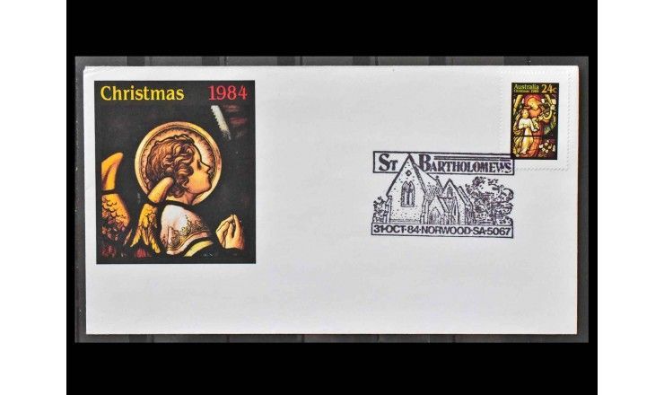 Австралия 1984 г. "Рождество: Витражи из австралийской церкви" 