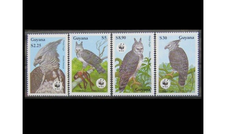 Гайана 1990 г. "WWF Охрана природы: южноамериканские гарпии"