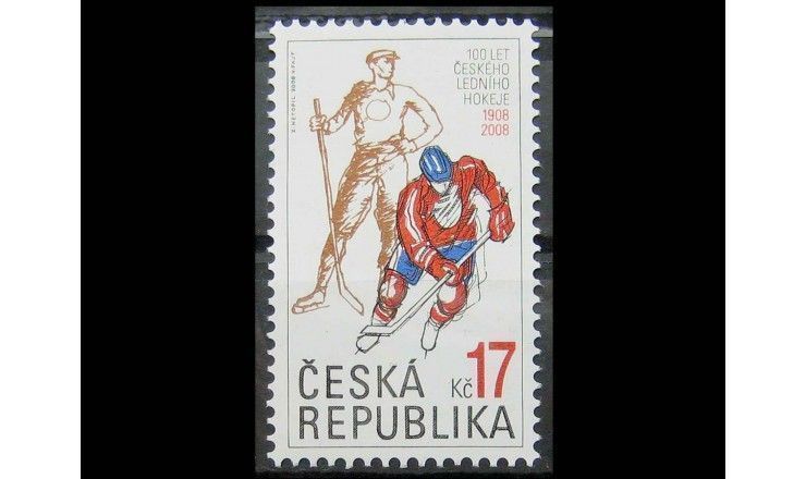 Чехия 2008 г. "100-летие чешского хоккея"