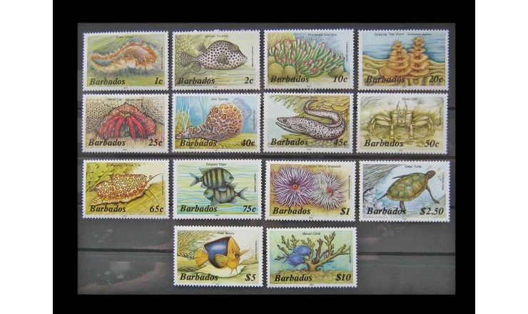 Барбадос 1986 г. "Морские животные"