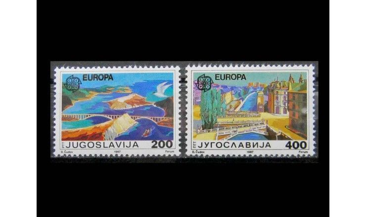Югославия 1987 г. "Европа: Модернистская архитектура"