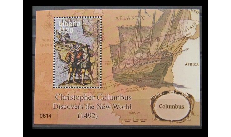 Либерия 2006 г. "500 лет со дня смерти Христофора Колумба"