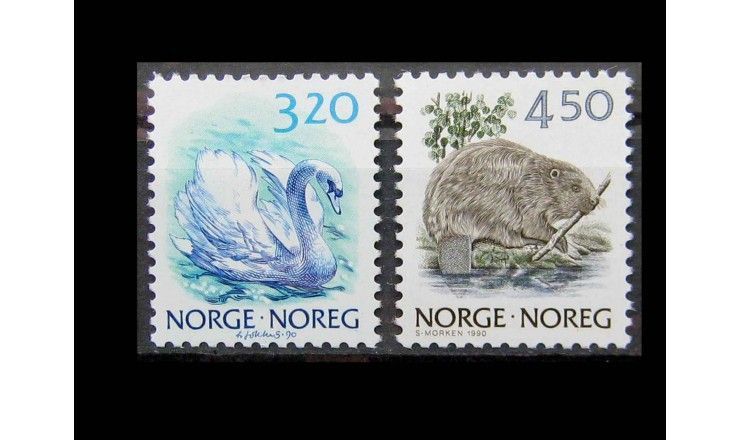 Норвегия 1990 г. "Фауна"