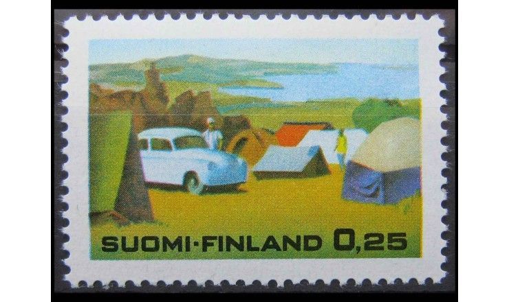 Финляндия 1968 г. "Кемпинг в районе озера"