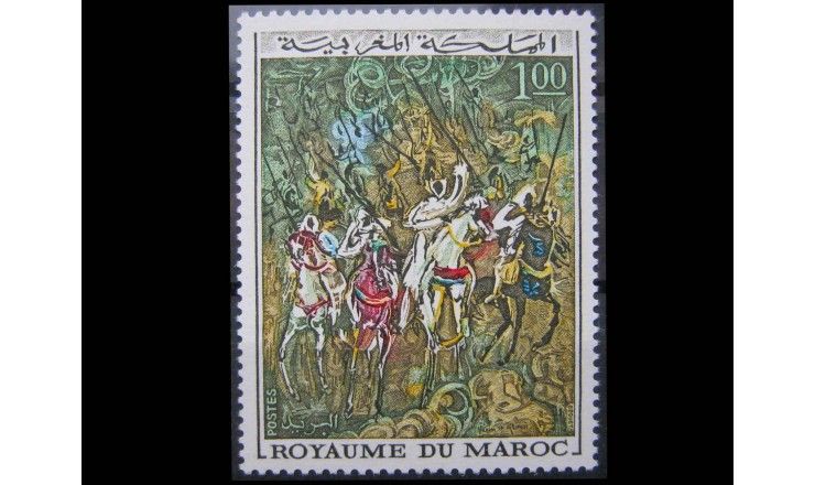 Марокко 1970 г. "Картина "Фантазия" Haram al Glaoui"