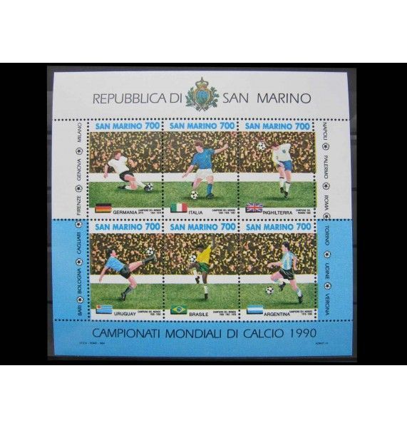 Сан-Марино 1990 г. "Чемпионат мира по футболу, Италия" 