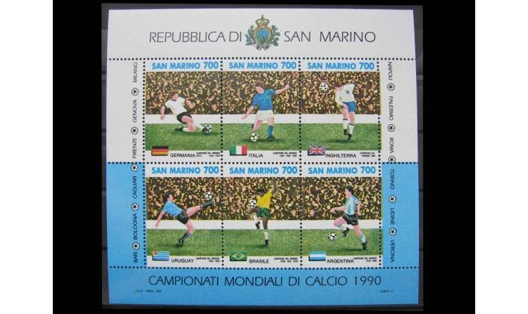 Сан-Марино 1990 г. "Чемпионат мира по футболу, Италия" 