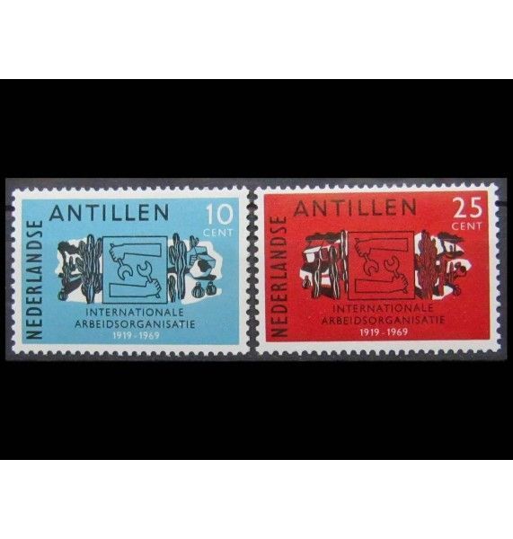 Нидерландские Антиллы 1969 г. "50 лет Международной организации труда (МОТ)"