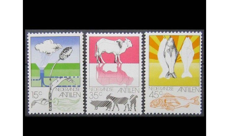 Нидерландские Антиллы 1976 г. "Сельское хозяйство, животноводство и рыболовство на Нидерландских Антильских островах"