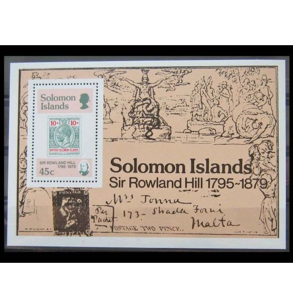 Соломоновы острова 1979 г. "100-летие Роуленда Хилла"