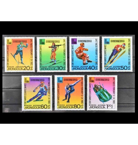 Монголия 1980 г. "Зимние Олимпийские игры, Лейк-Плэсид"