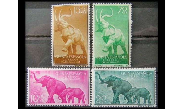 Испанская Гвинея 1957 г. "День печати: фауна"