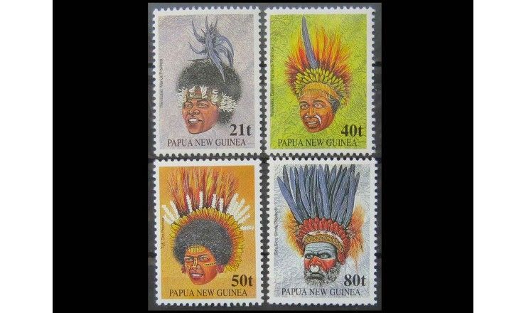 Папуа-Новая Гвинея 1991 г. "Традиционный головной убор"
