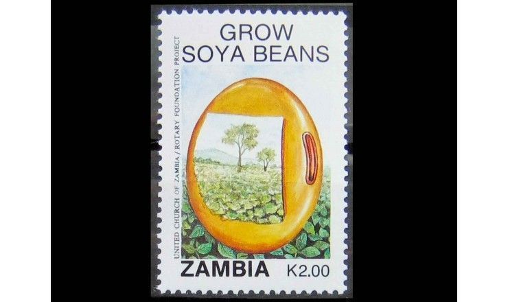 Замбия 1991 г. "Соевые бобы"