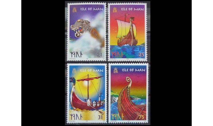 Остров Мэн 1998 г. "Корабли викингов"