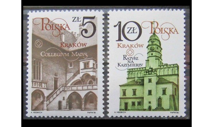 Польша 1986 г. "Восстановление памятников в Кракове"