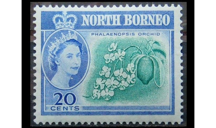 Северное Борнео 1961 г. "Королева Елизавета II"