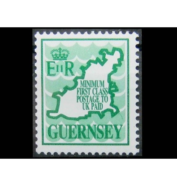 Гернси 1989 г. "Карта острова Гернси"