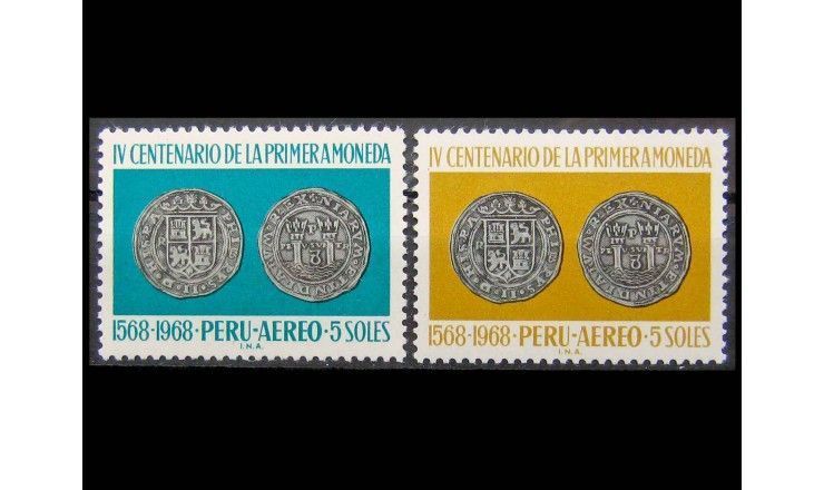 Перу 1969 г. "400 лет первой перуанской серебряной монете"